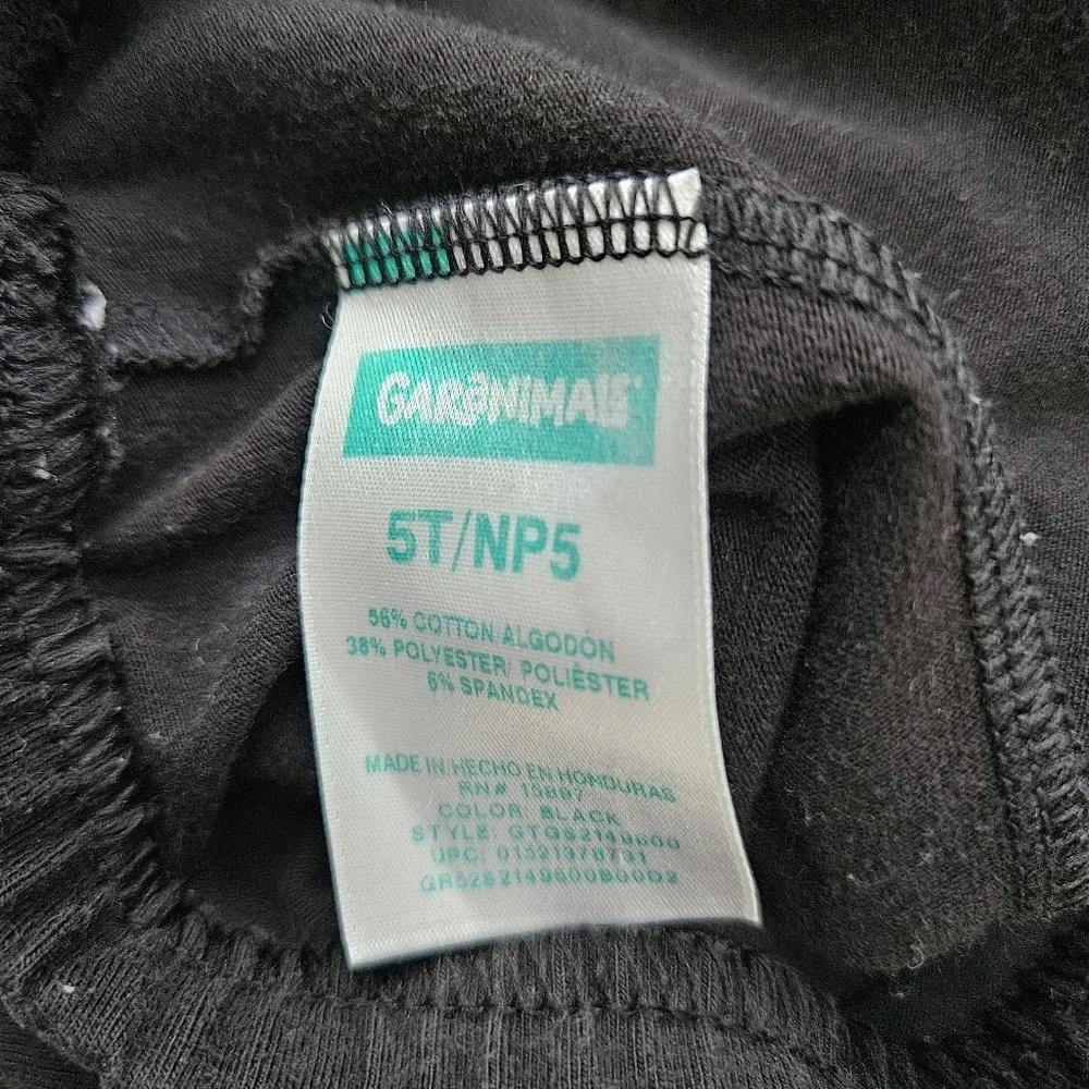 Garanimals Kids Black Cotton Blend‎ Leggings Pants Size 5T